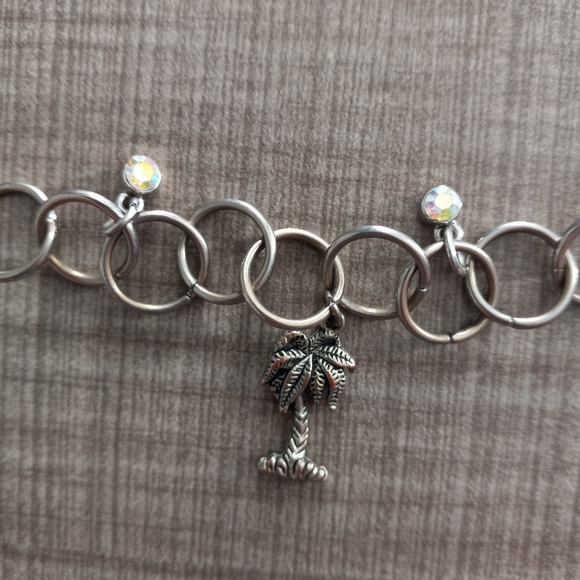 Set 2 - Sea Shell Necklace & Palm Tree Charm Bracelet - Picture 14 of 15